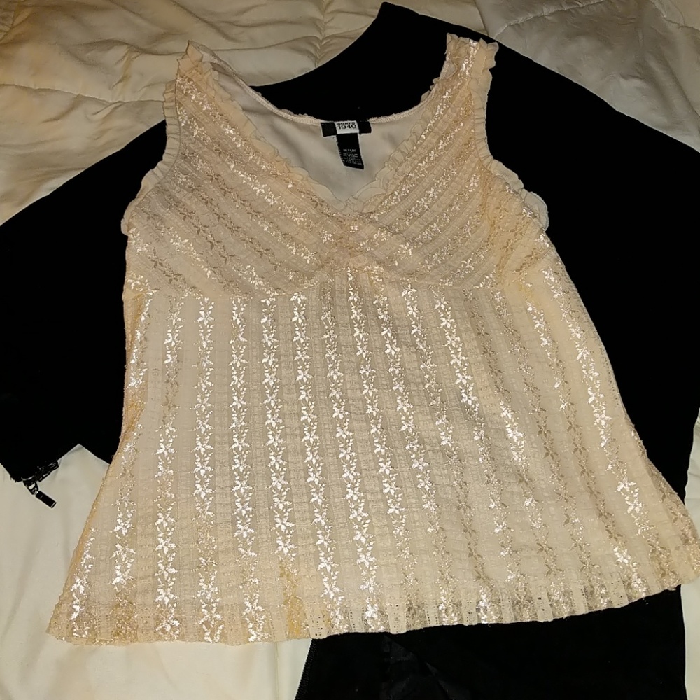 Studio 1940 cami, tank cream sz m